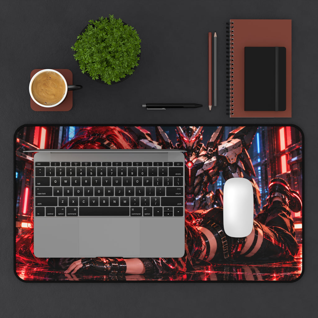 Vibrant Anime Waifu Gaming Mouse Pad & Desk Mat