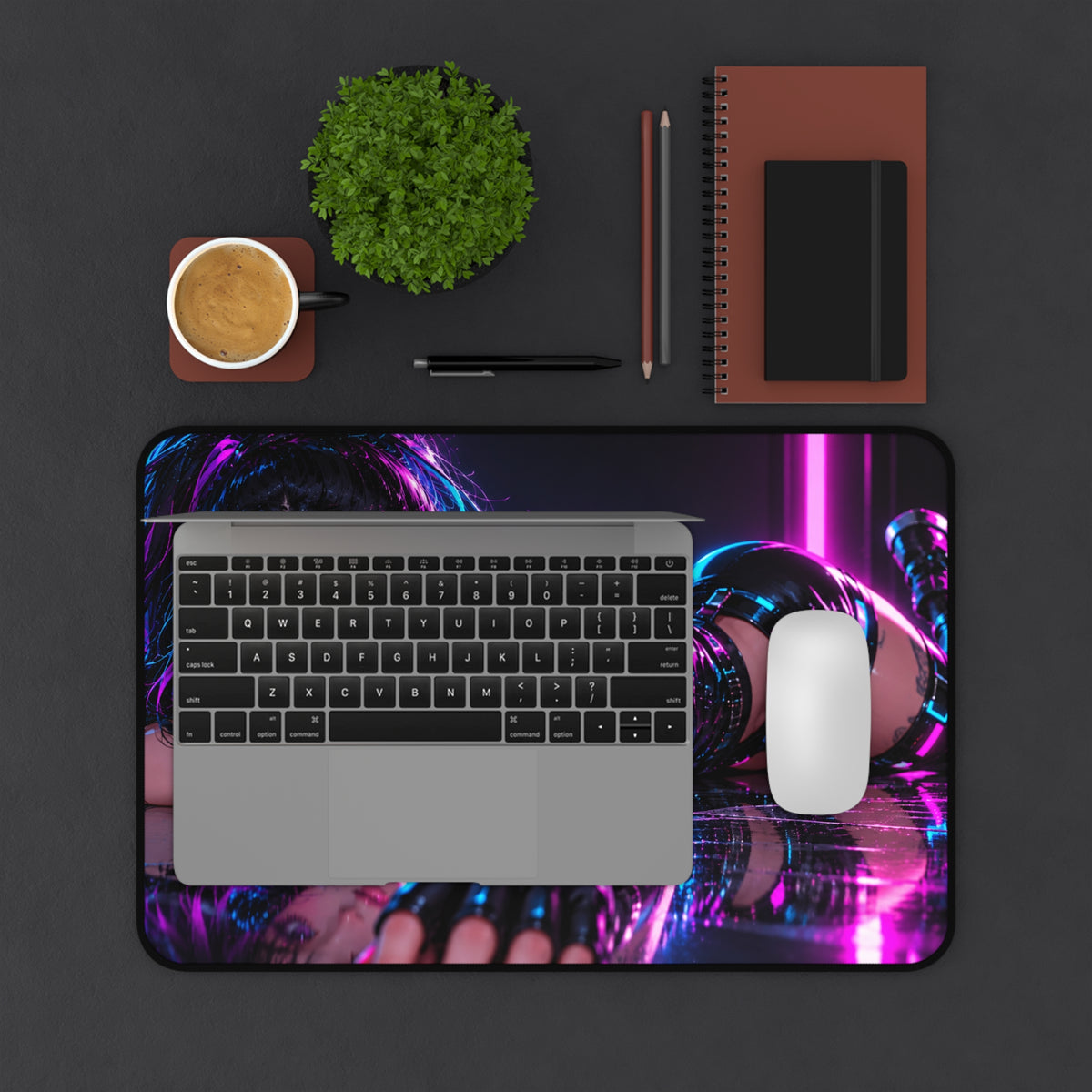 Premium Anime Waifu Desk Mat with Non-Slip Base
