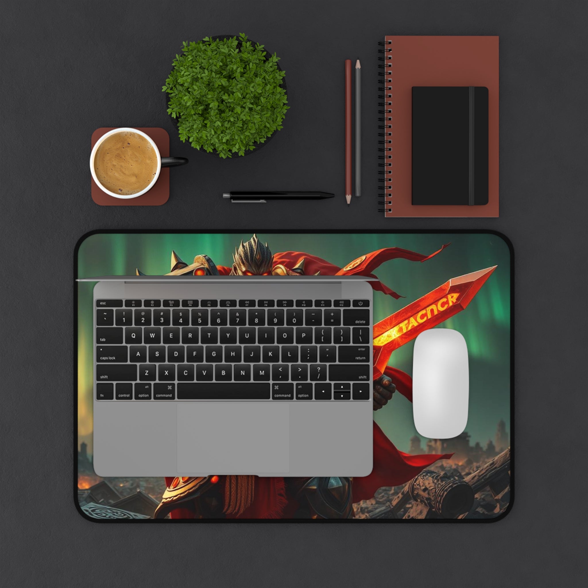 Epic Warrior Skeldr Desk Mat, Non-Slip Neoprene Gaming & Office Mouse Pad with Vibrant Print