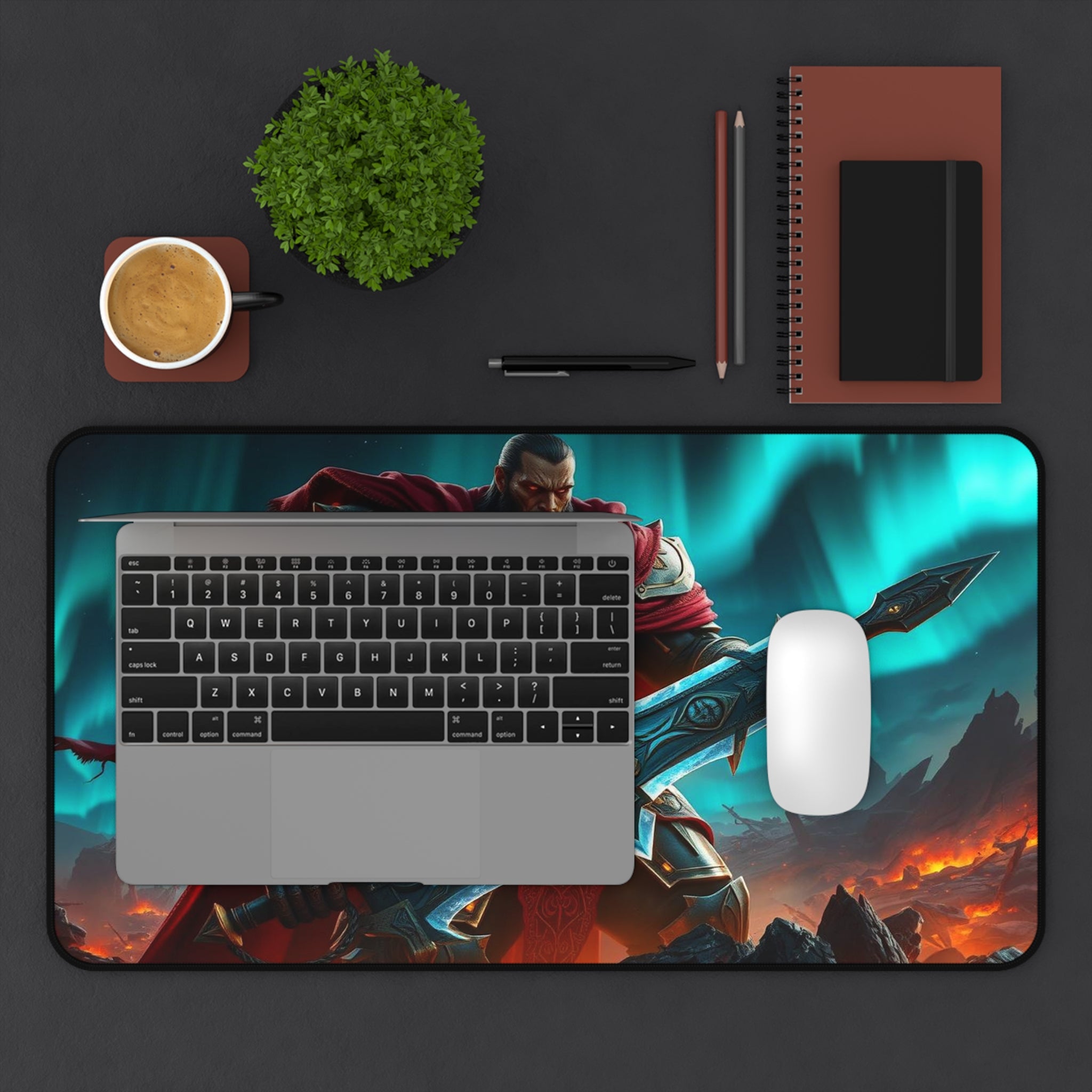 Warrior Desk Mat, Unique Gaming Mouse Pad