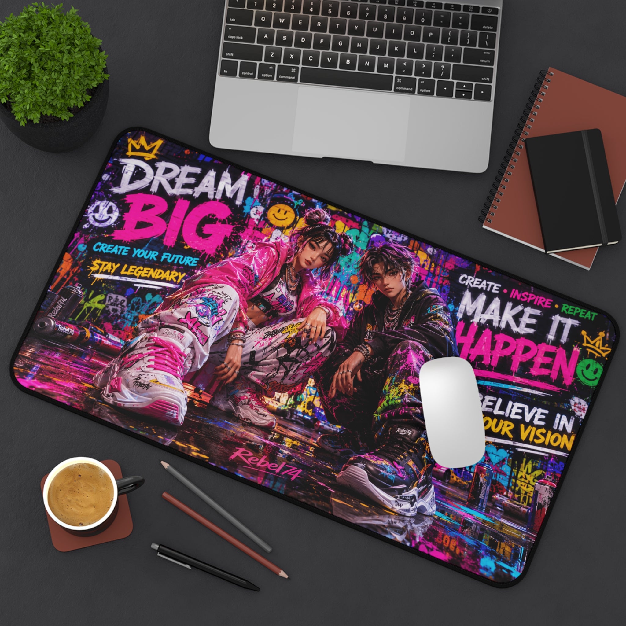 Dream Big Desk Mat — Motivational Urban Mousepad