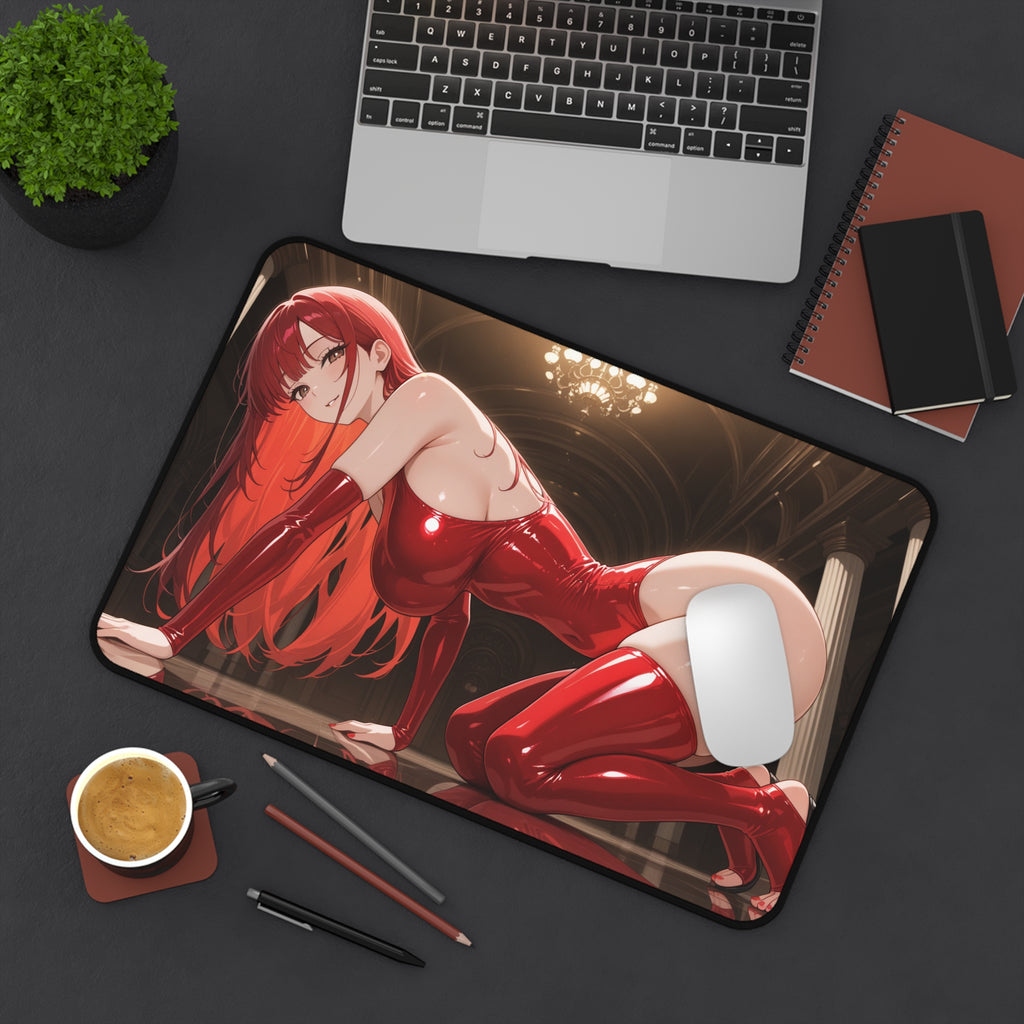 Anime Waifu Mouse Pad, Gaming Desk Mat, Desk Pad Gift for Gamers & Otaku