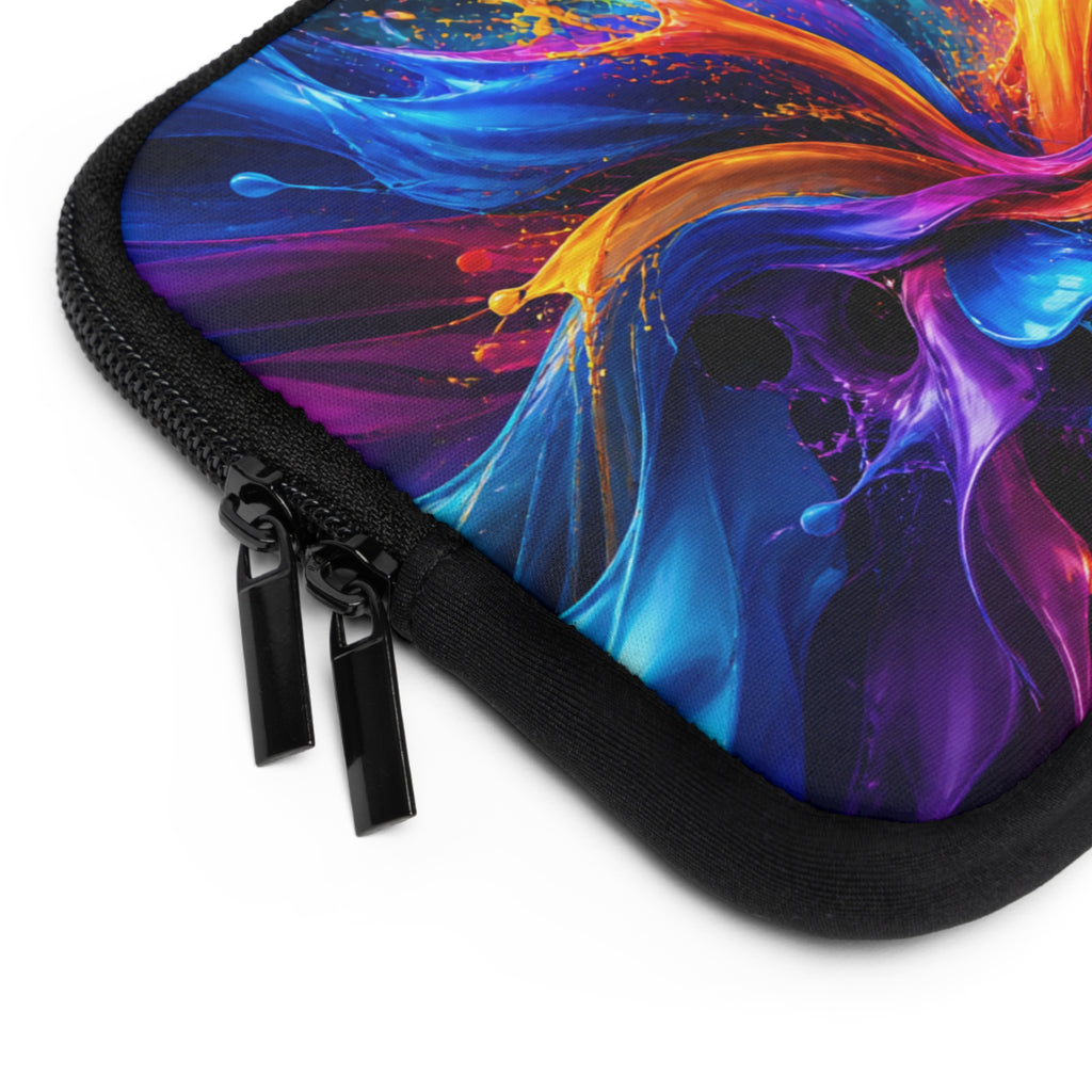 Abstract Color Burst Laptop Sleeve — Vibrant Protective Case for Tablets and Laptops
