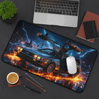 DeLorean Desk Mat, Back to the Future Mouse Pad with Vibrant Colors & Non-Slip Base