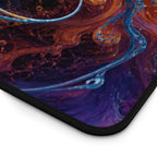 Fiery Blue Dragon Desk Mat — Fantasy Gaming Mouse Pad