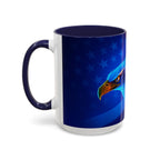 Patriotic Eagle & Flag Coffee Mug, American Coffee Tea Cup, American Kitchen Decor