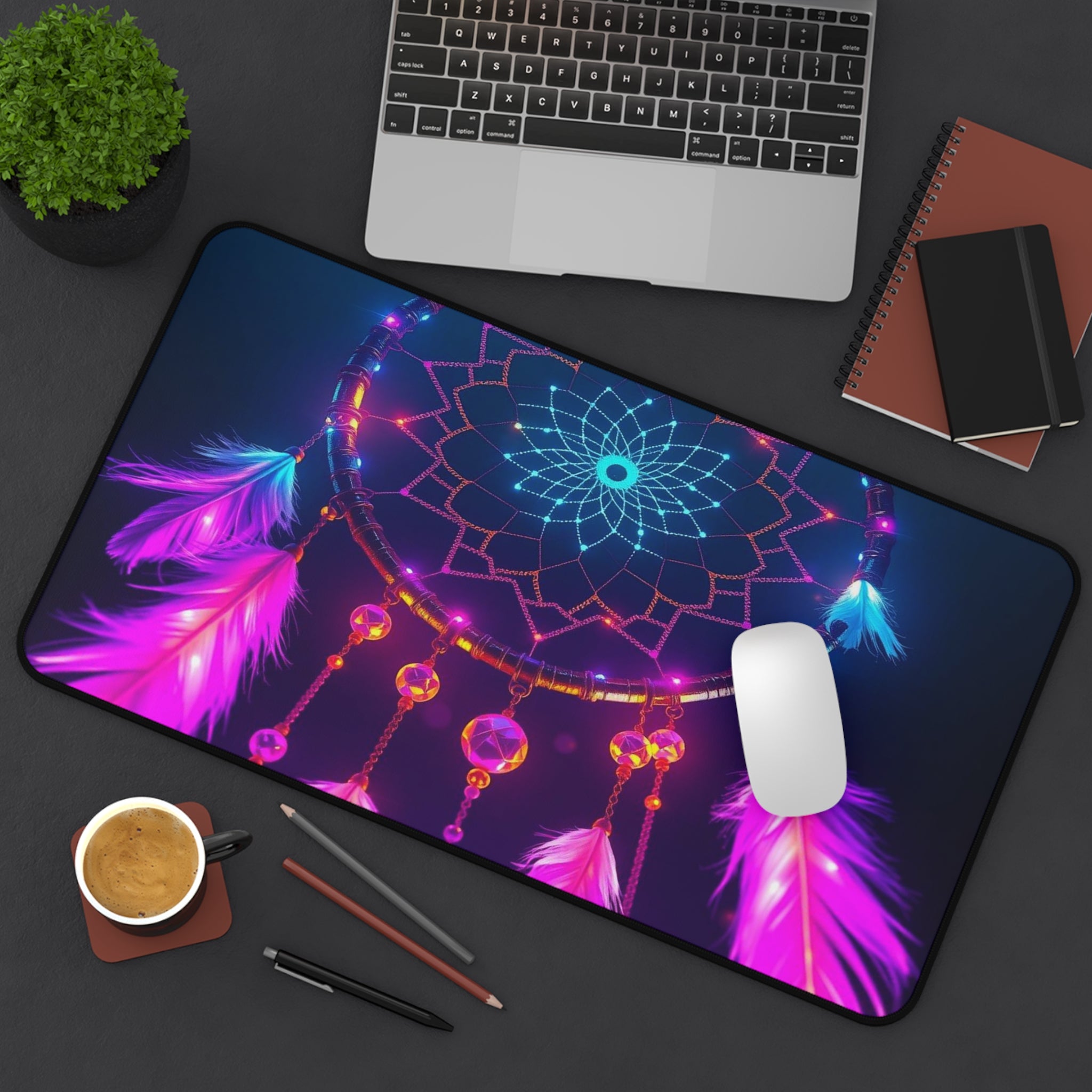 Dreamcatcher Desk Mat, Vibrant Dream Catcher Mouse Pad for Work & Creativity