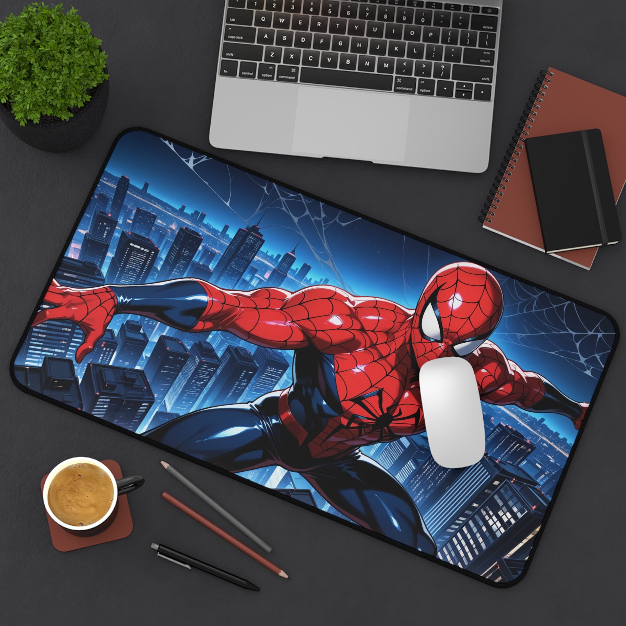 Spiderman Desk Mat, Spiderman Mouse Pad, Superhero Playmat with Vibrant Print