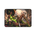 Fantasy Warrior Desk Mat — Green Samurai Swordmaid Gaming Mouse Pad