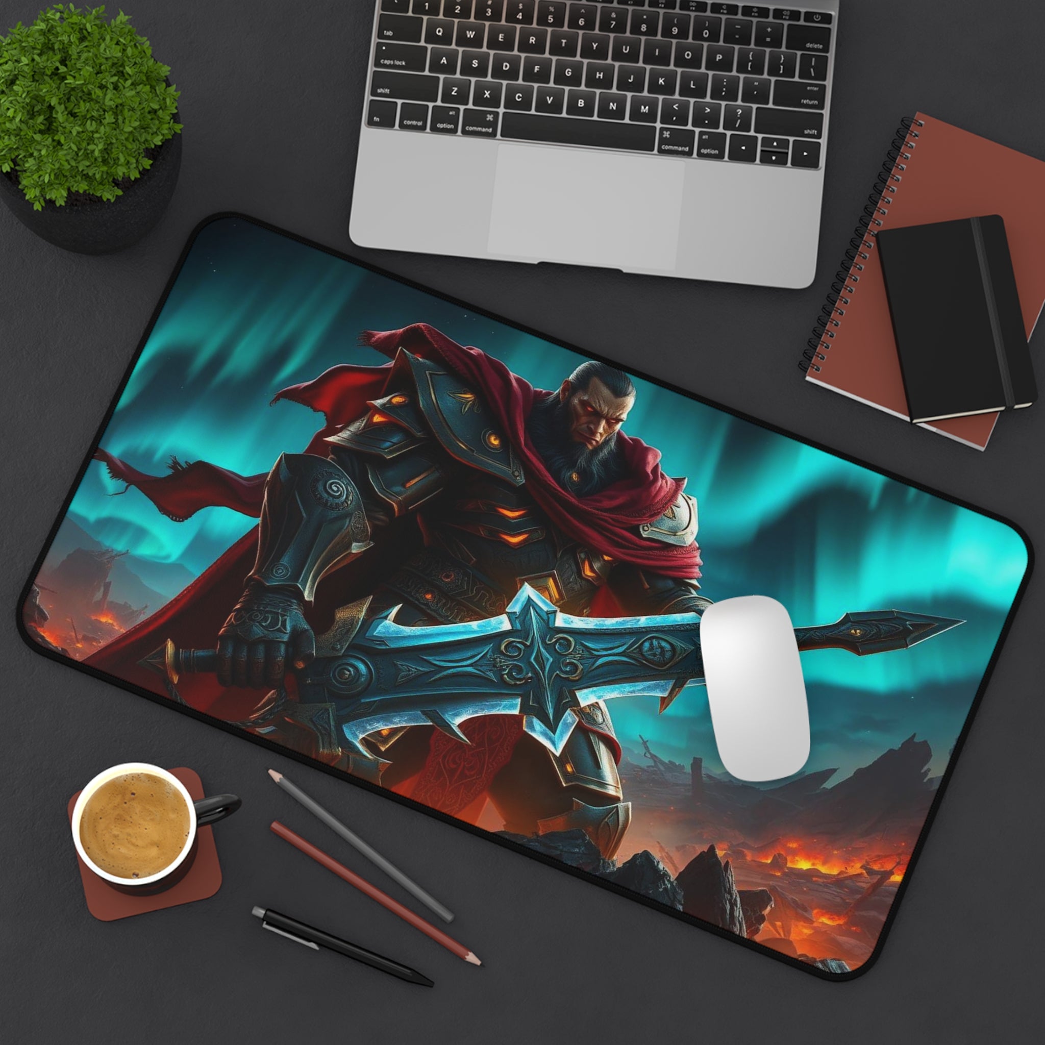 Warrior Desk Mat, Unique Gaming Mouse Pad