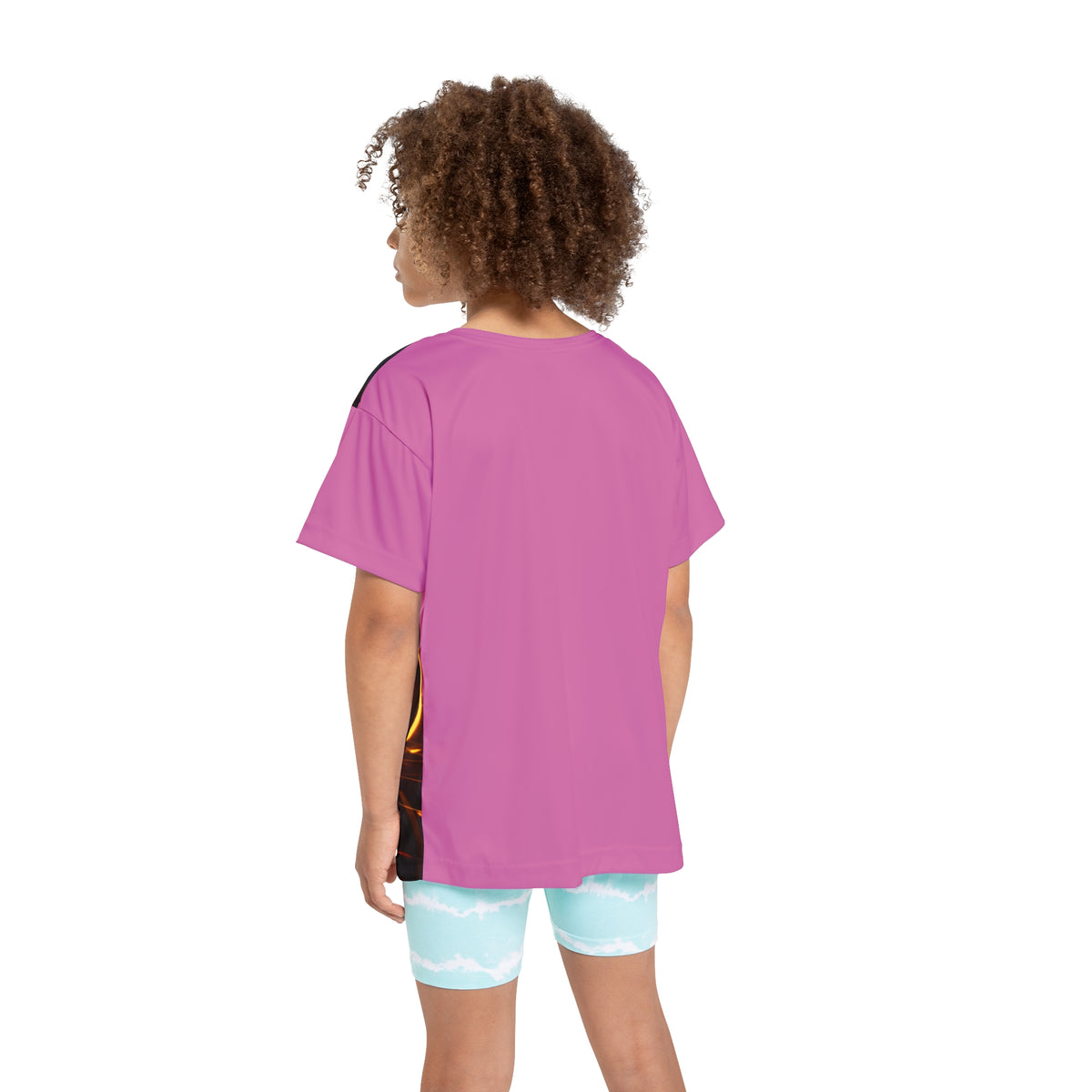 Tron Anime Kids Jersey, Futuristic Gamer Shirt with Tron-Inspired Cyber Graphic