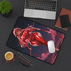 Anime Girl Warrior Mouse Pad, Unique Gaming Desk Mat