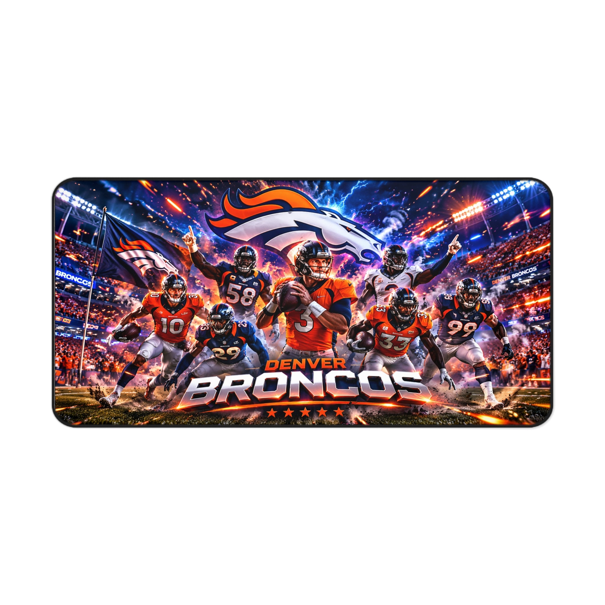 Denver Broncos Gaming Desk Mat — NFL Broncos Mouse Pad