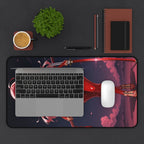 Anime Girl Warrior Mouse Pad, Unique Gaming Desk Mat
