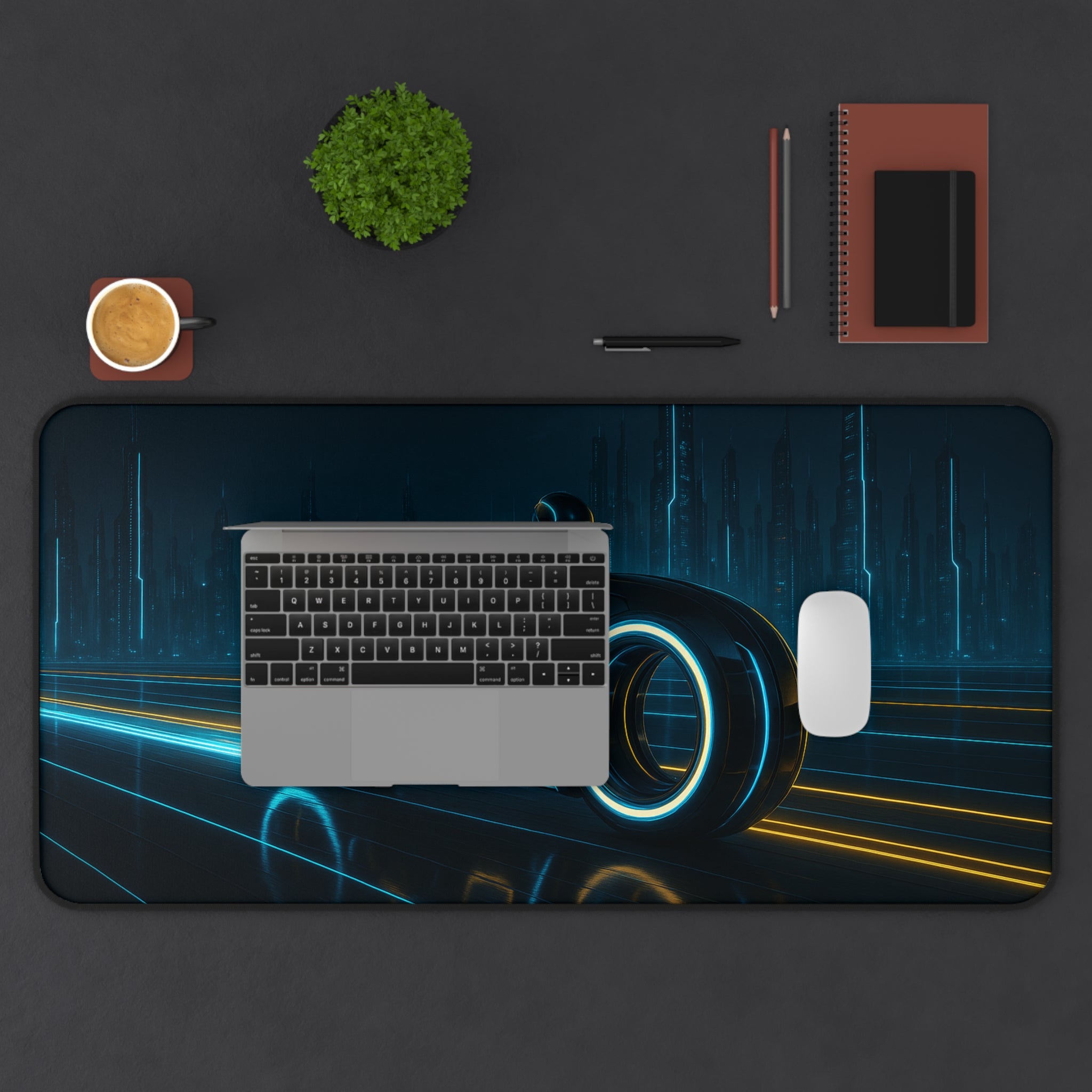 Tron Gaming Desk Pad - Tron Gaming Desk Mat - Tron Gaming Mouse Pad - Tron Legacy Style