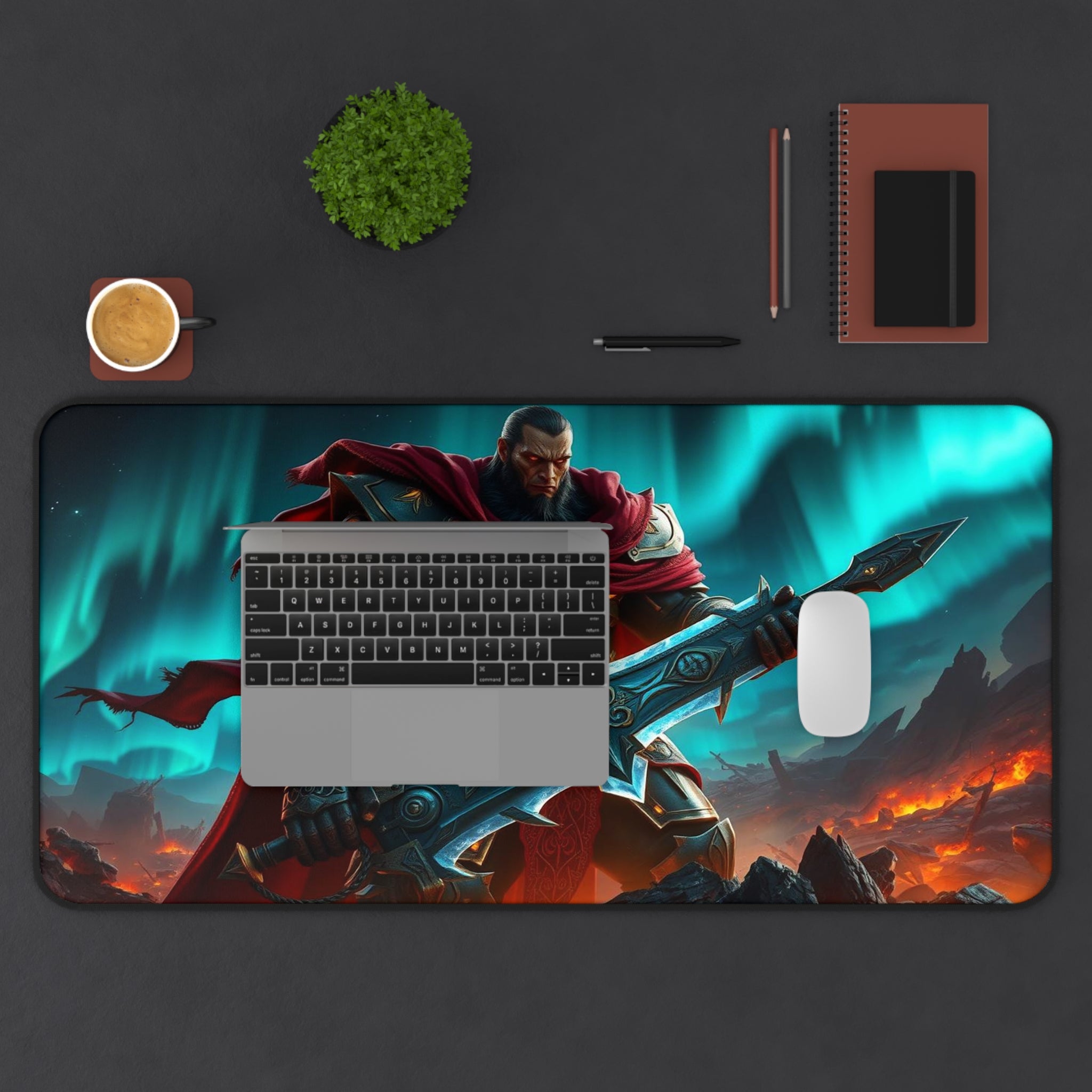 Warrior Desk Mat, Unique Gaming Mouse Pad