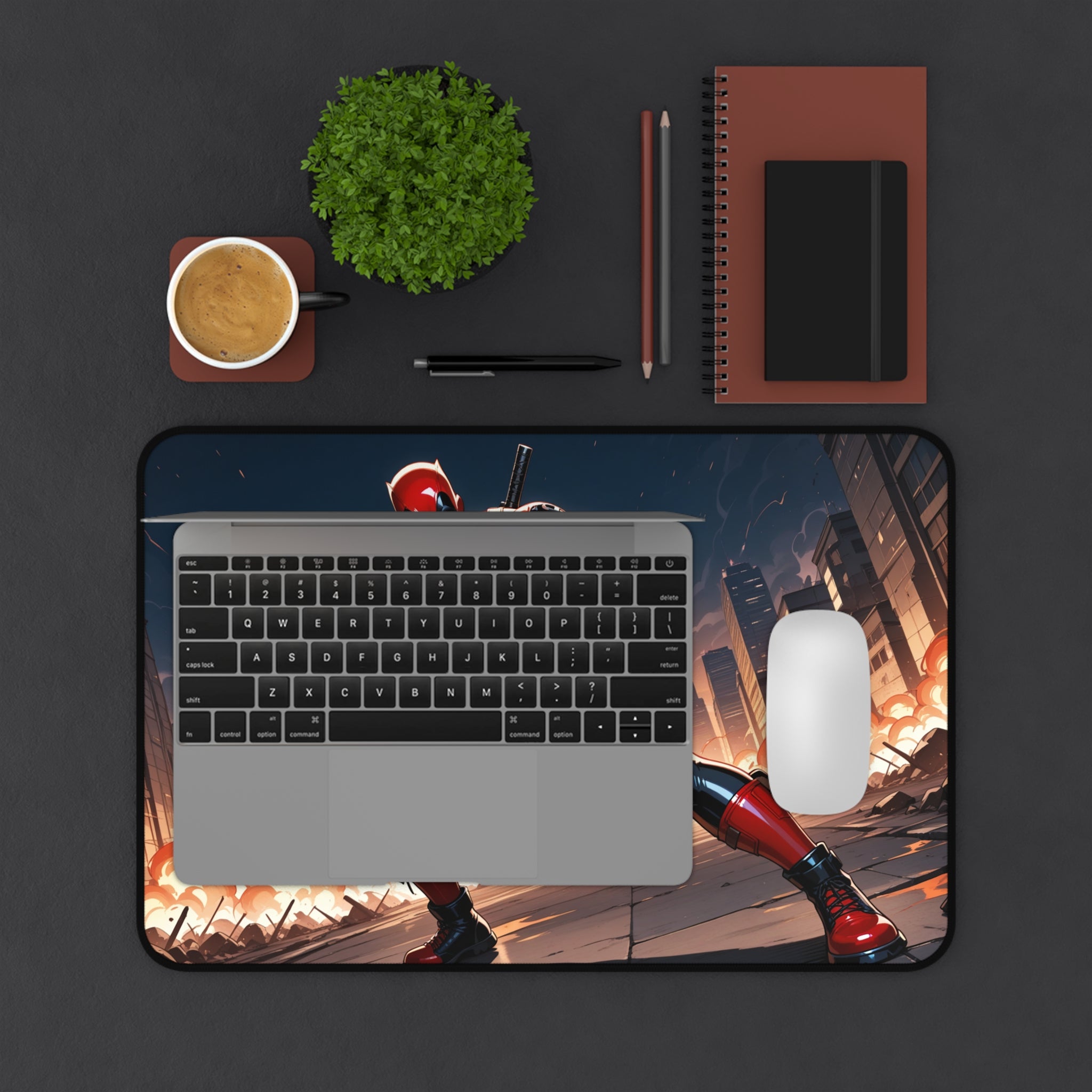 Deadpool Desk Mat, Gaming Mouse Pad, Superhero Playmat with Vibrant Print