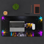 Rebel74 Neon Gaming Desk Mat & Mouse Pad