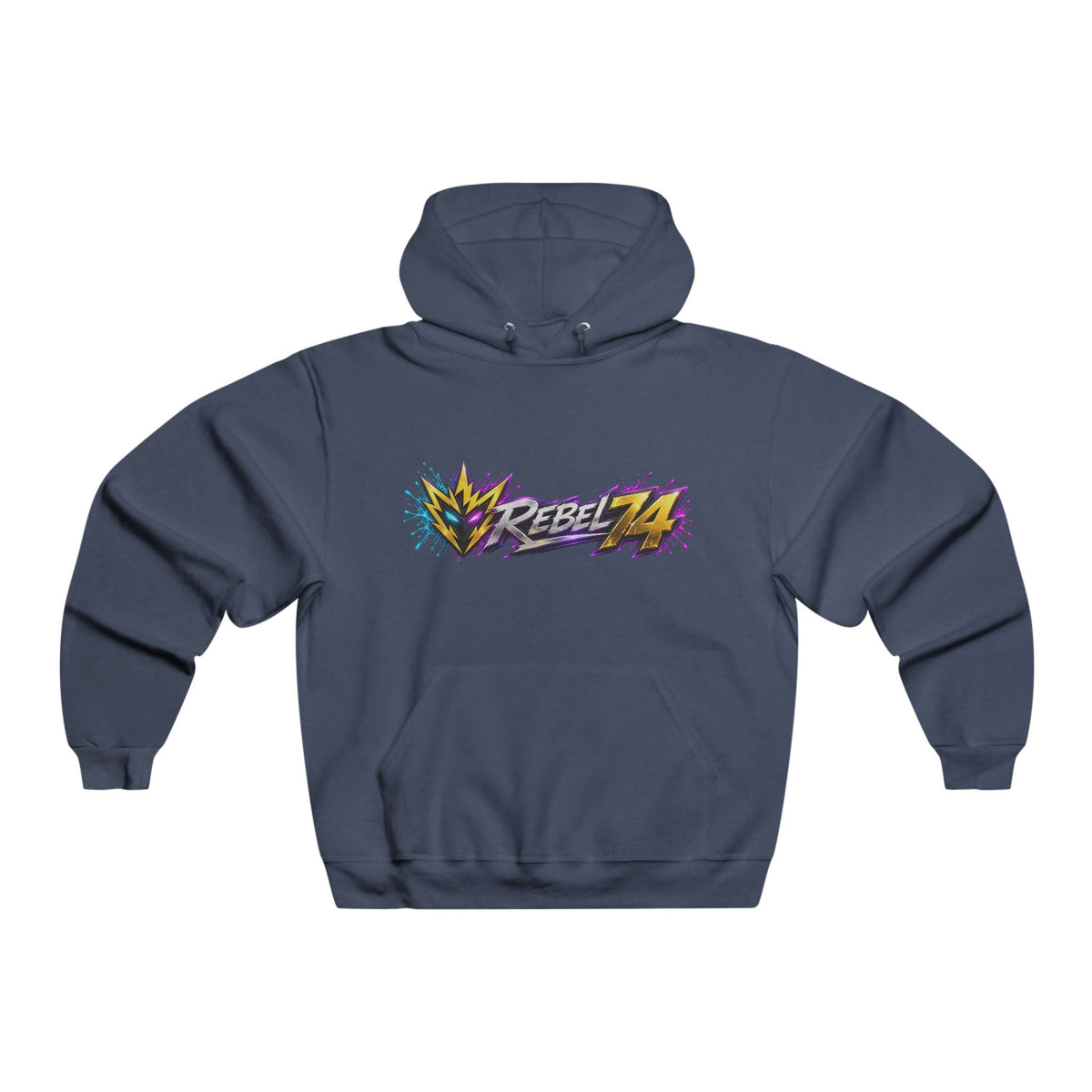 Rebel74 Graphic Hoodie - Retro Streetwear Pullover