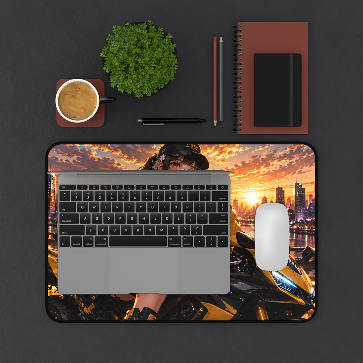 Anime Girl Gaming Desk Mat & Mouse Pad