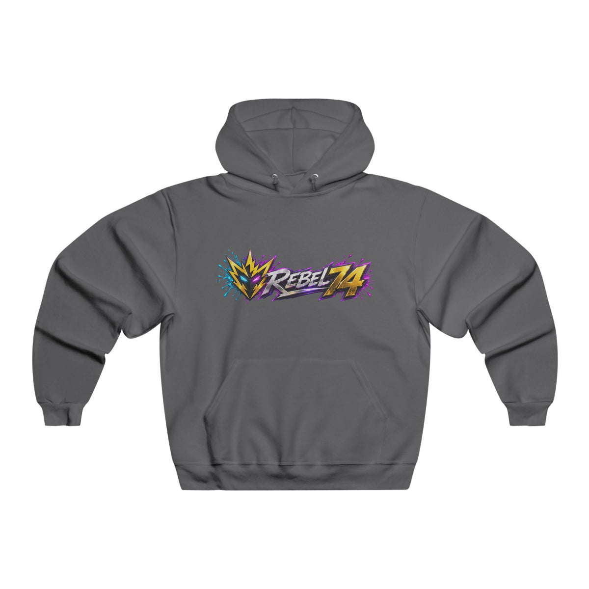 Rebel74 Graphic Hoodie - Retro Streetwear Pullover
