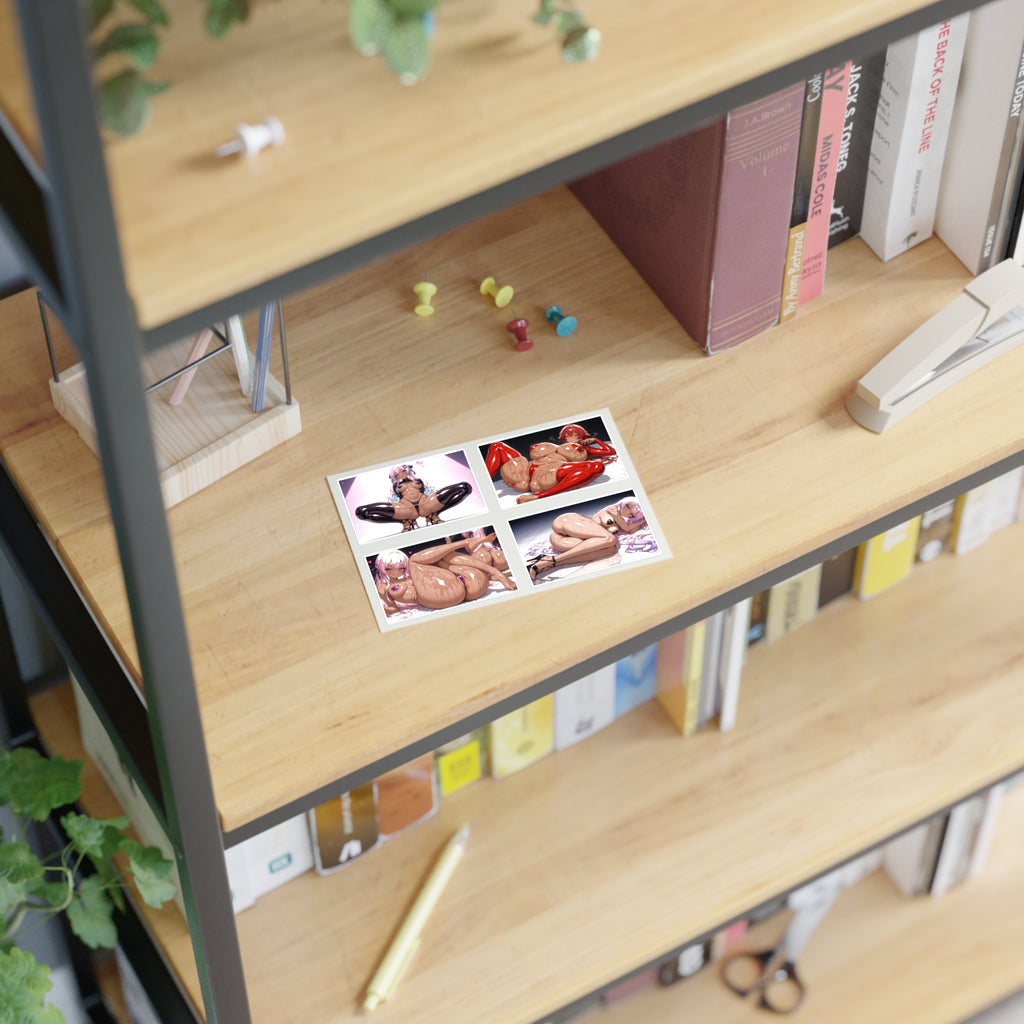 Anime Waifu Sticker Pack, Anime Stickers in White and Transparent Vinyl Decals