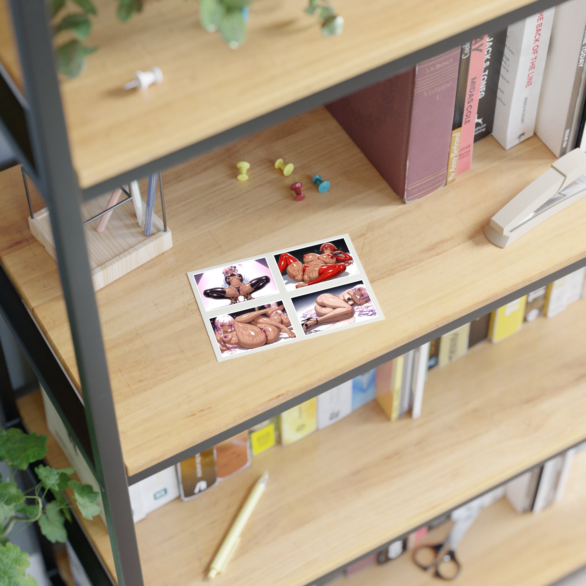 Anime Waifu Sticker Pack, Anime Stickers in White and Transparent Vinyl Decals
