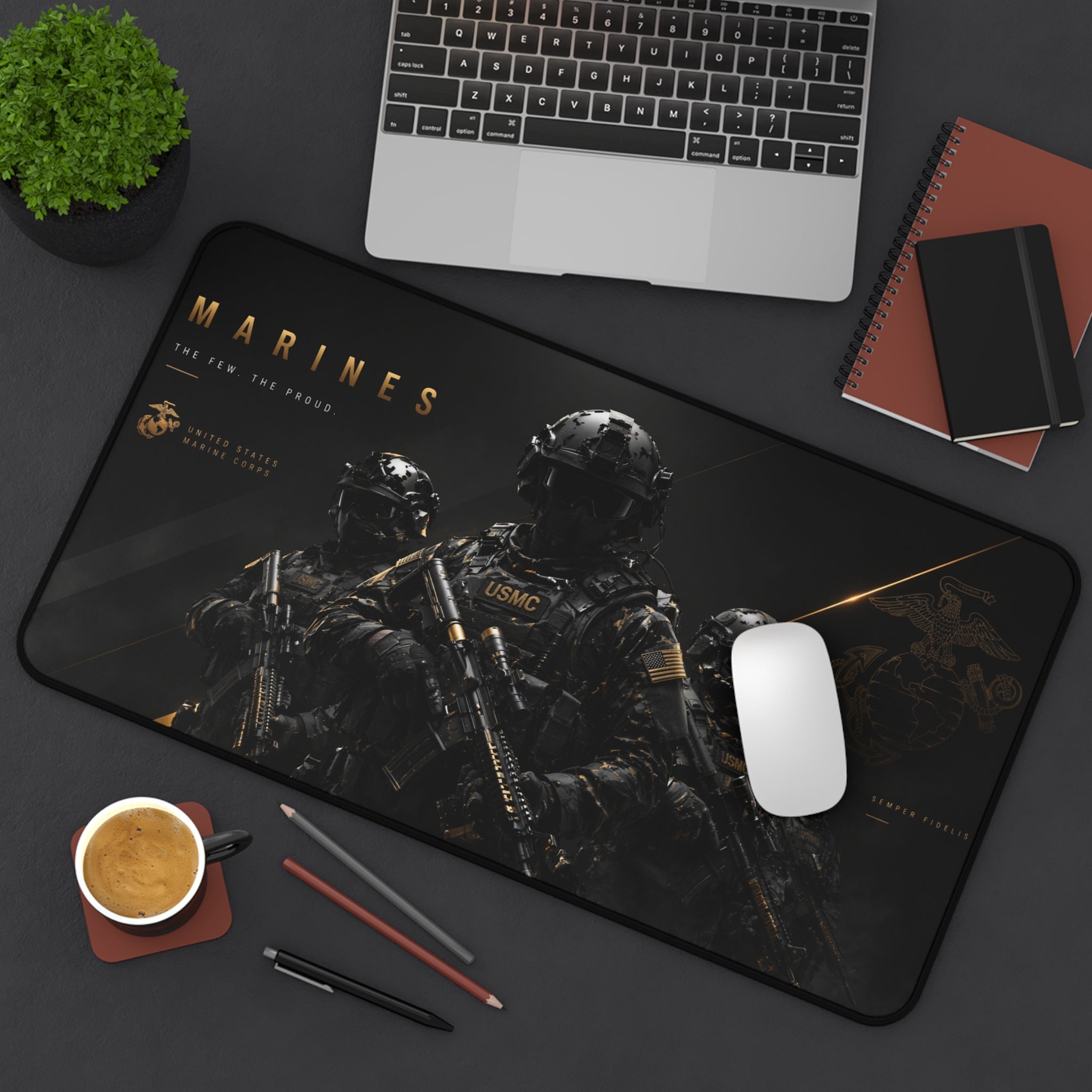 Elite Marine Corps soldiers Mouse Pad — USMC Gaming Desk Mat