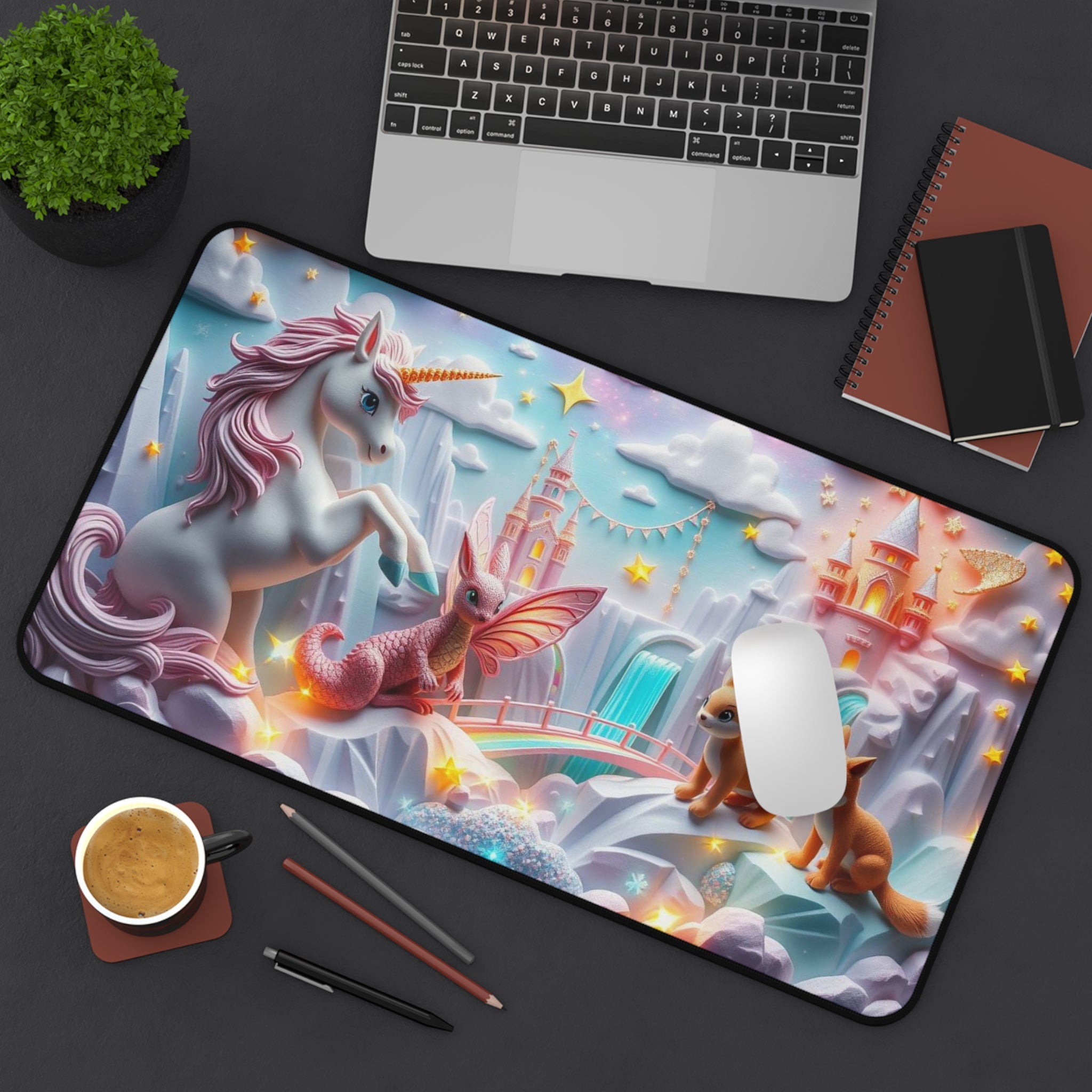Fantasy World Desk Mat, Premium Mouse Pad for Kids