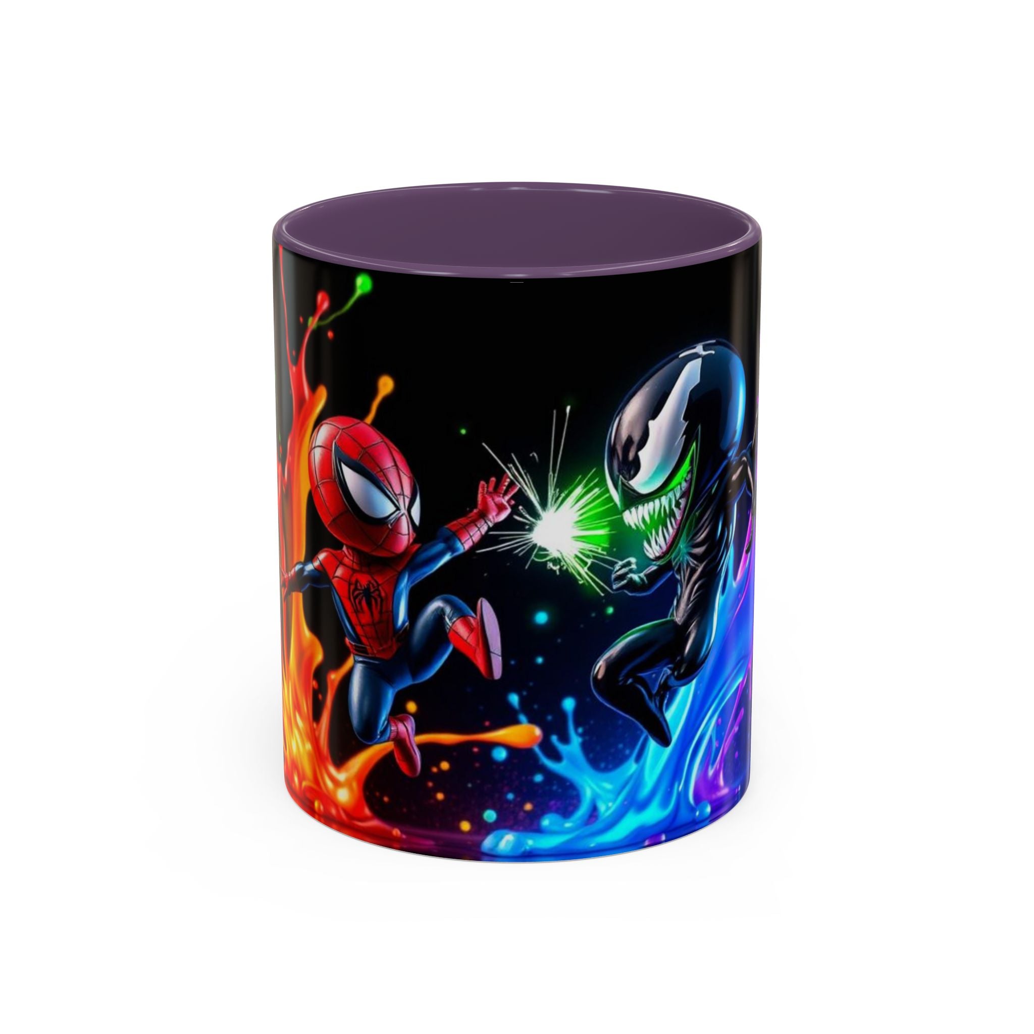 Spiderman vs Venom Mug, Colorful Ceramic Cup
