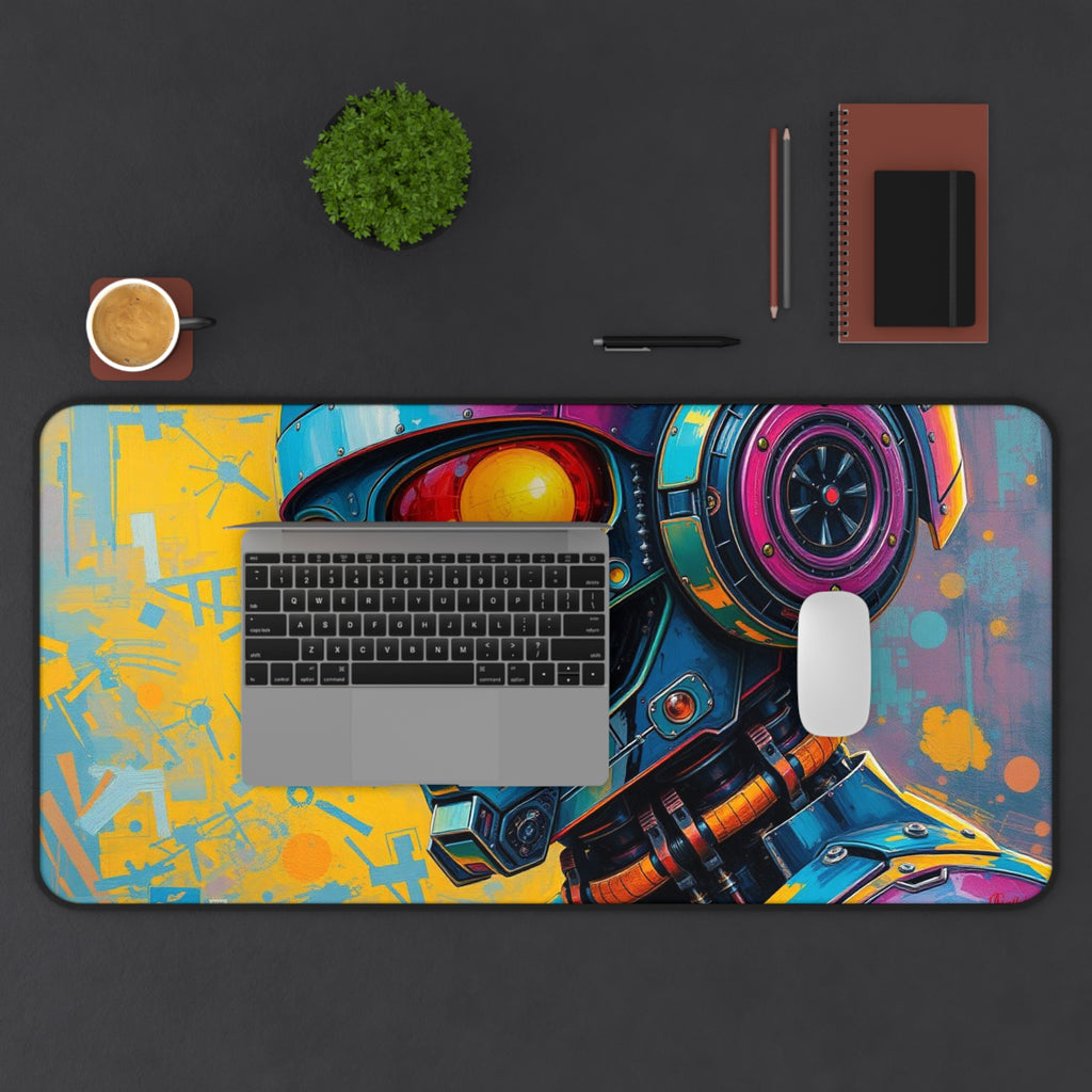 Futuristic Robot Mouse Pad, High Quality Desk Mat
