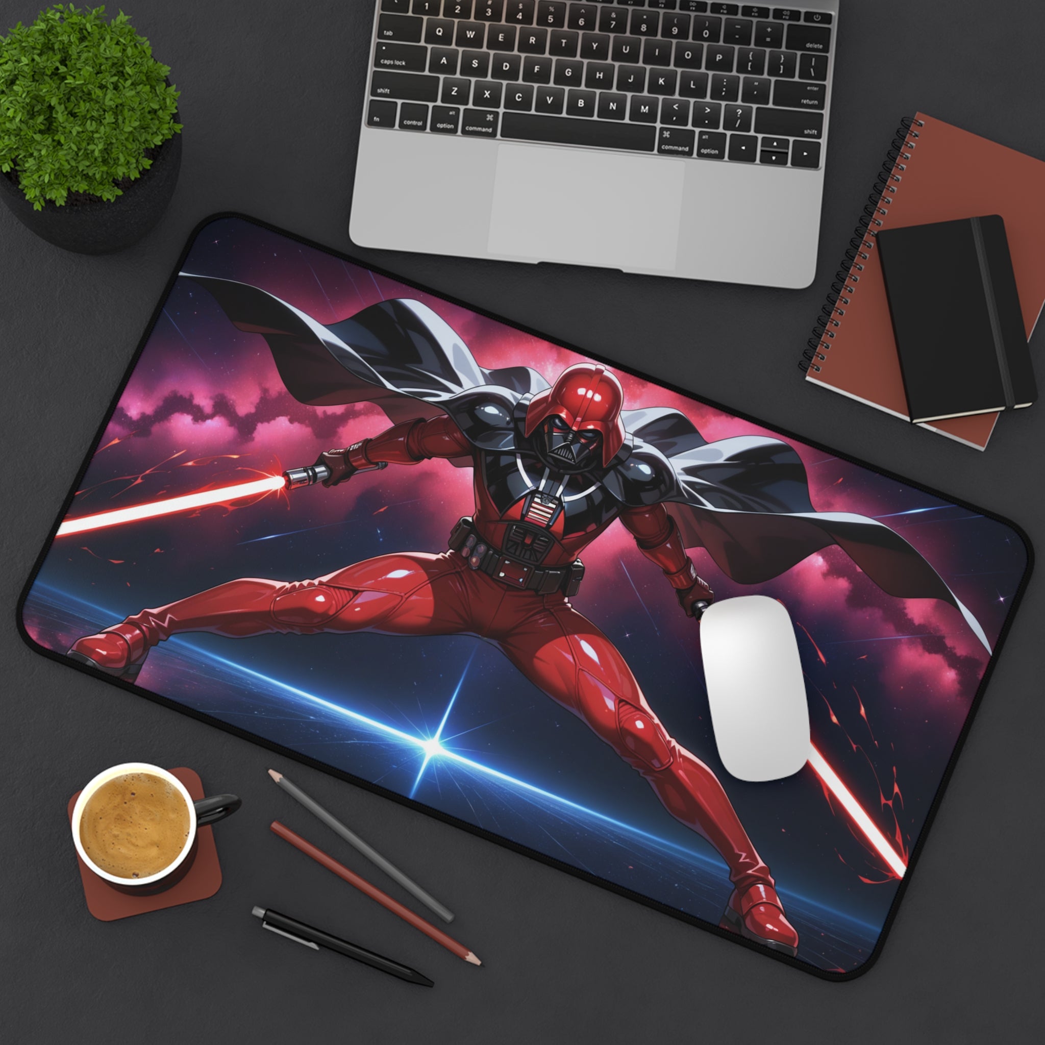 Darth Vader Anime Desk Mat, Star Wars Gaming Mouse Pad with Non-Slip Base