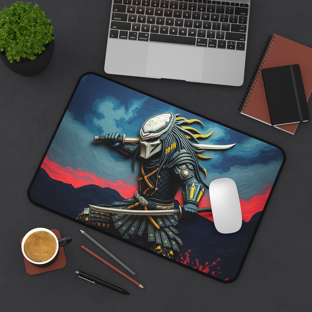 Samurai-style Predator Desk Mat, Premium Gaming Mouse Pad