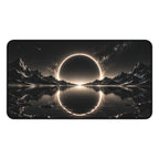 Cosmic Eclipse Mirror Lake Desk Mat & Mouse Pad