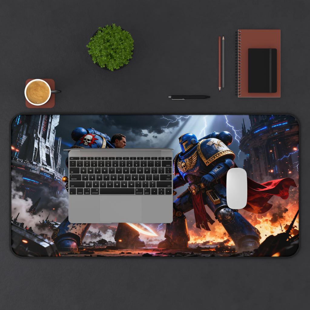 Space Marine Desk Mat, Space Warrior Mouse Pad for Work & Gaming