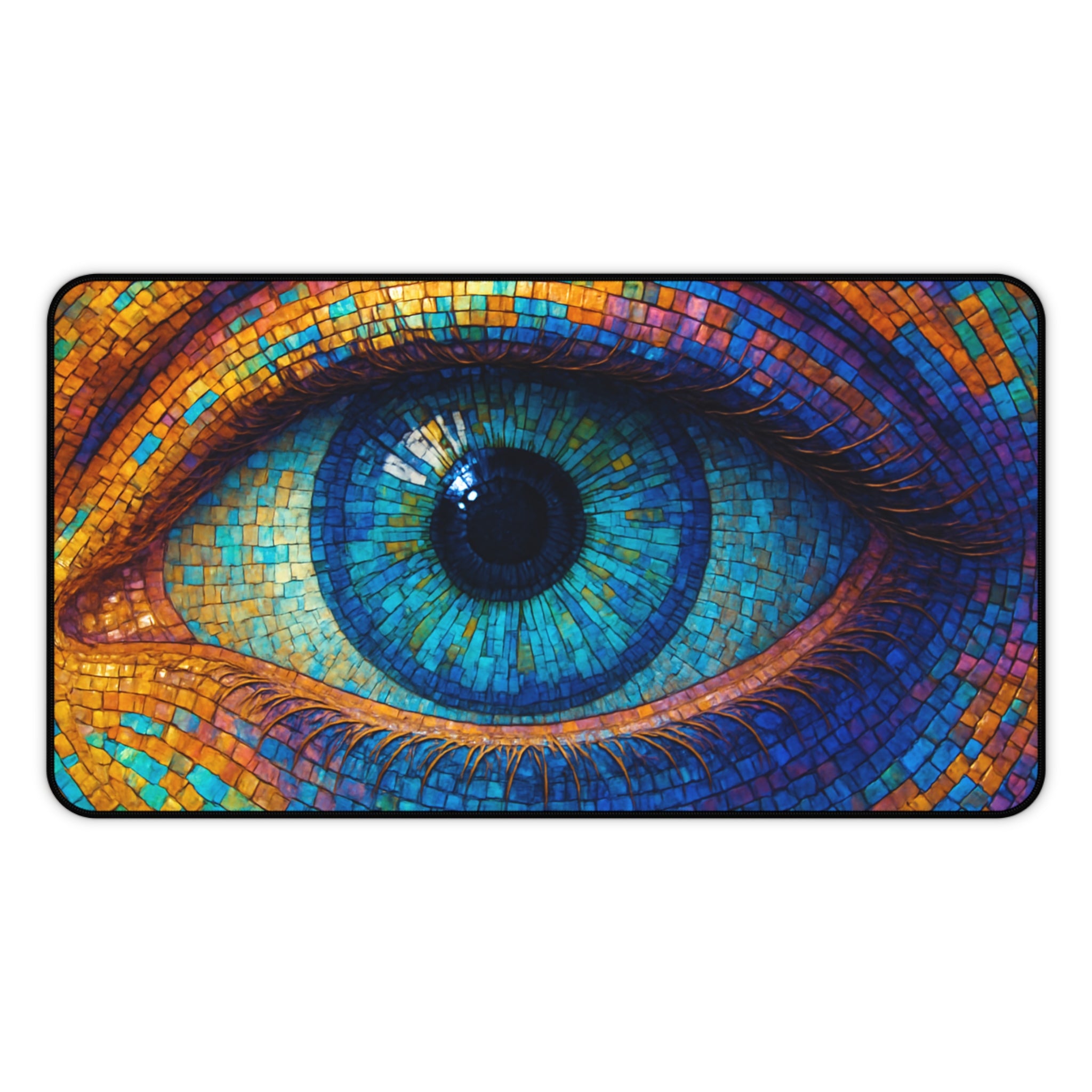 Multicolored Eye Desk Mat, Art Mouse Pad, Gaming Desk Pad & Keyboard Mat for Work or Play