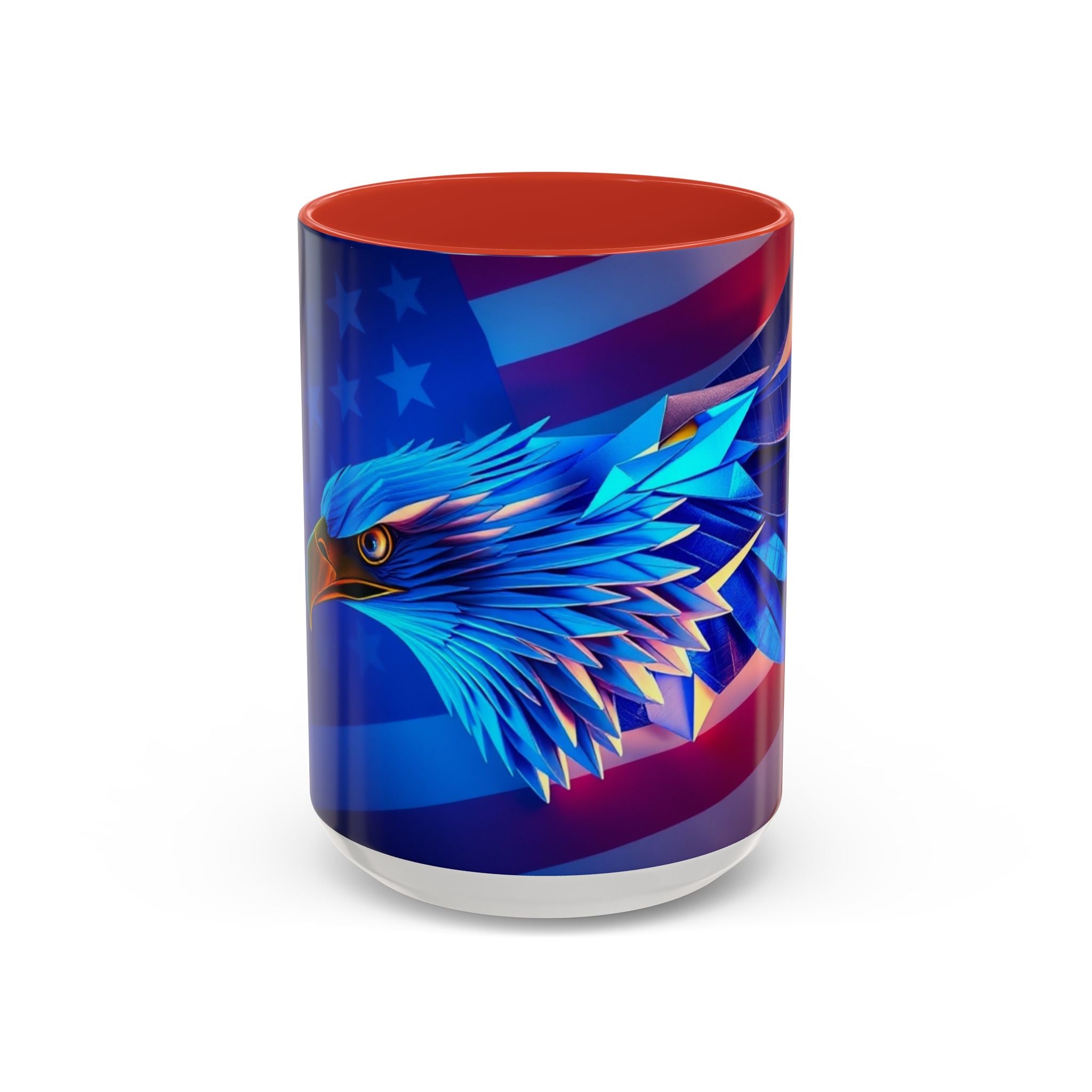 Patriotic Eagle & Flag Coffee Mug, American Coffee Tea Cup, American Kitchen Decor