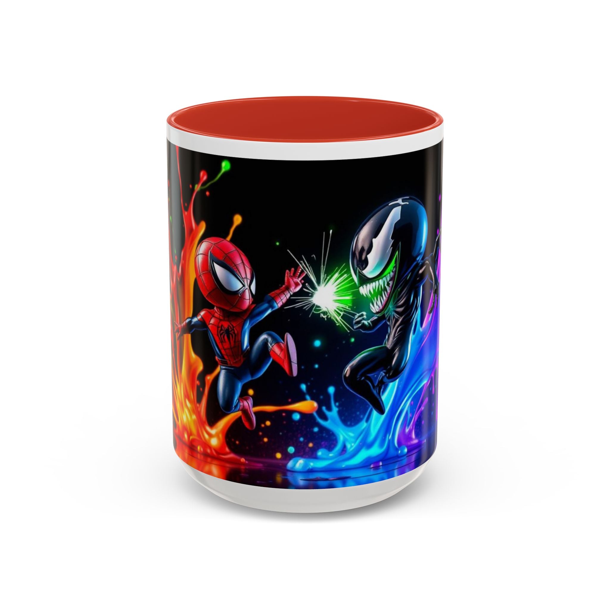 Spiderman vs Venom Mug, Colorful Ceramic Cup