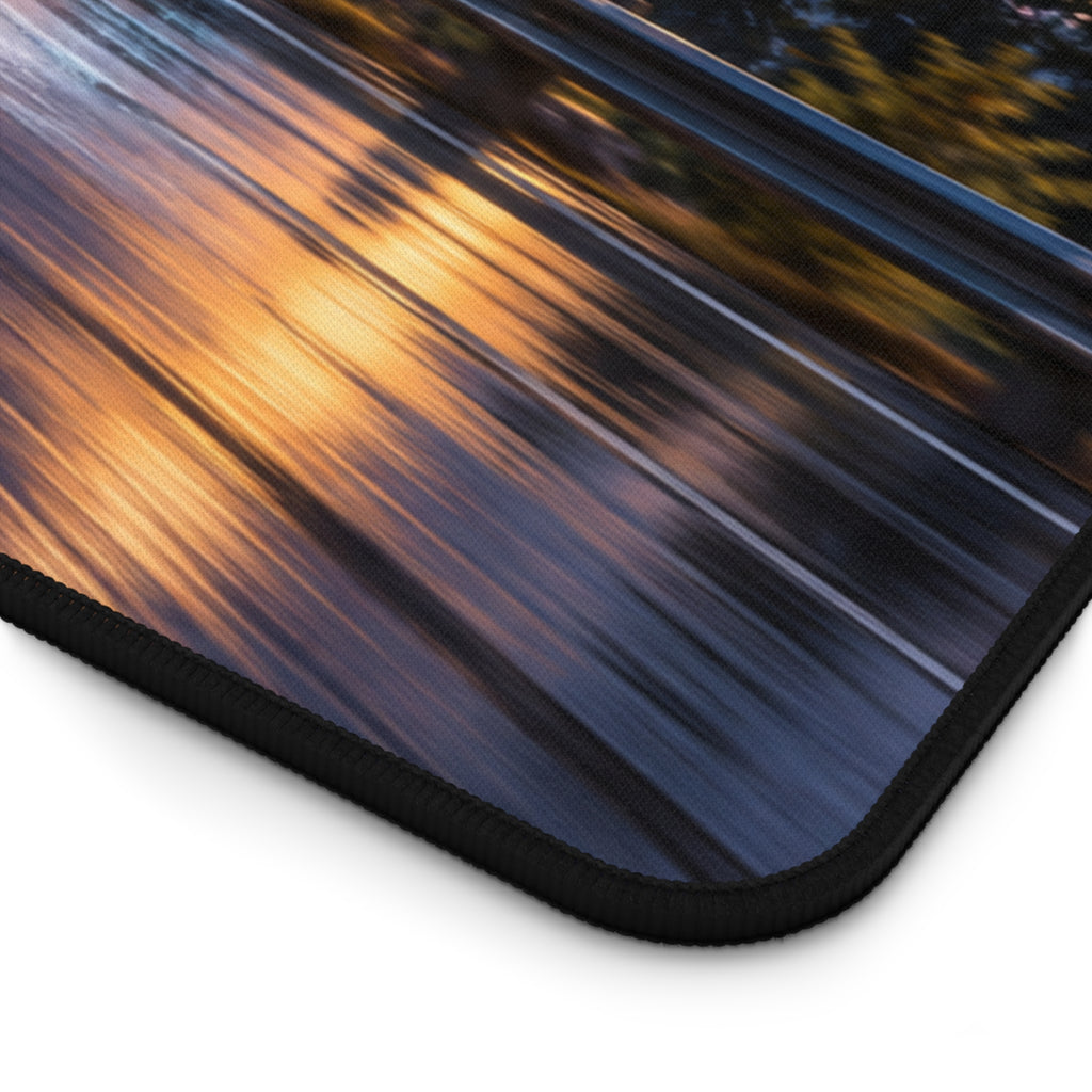 Purple Sports Car Desk Mat | Mountain Racing Style
