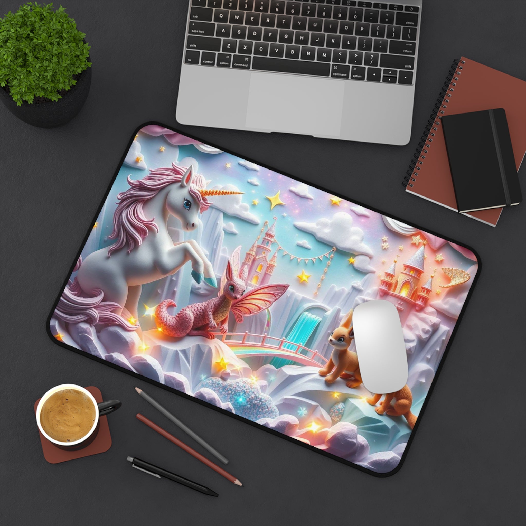 Fantasy World Desk Mat, Premium Mouse Pad for Kids