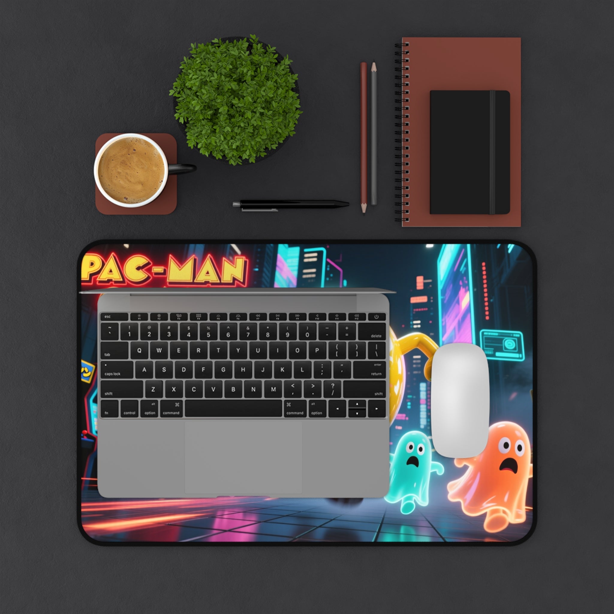 Pac-Man Desk Mat, Vibrant Gaming Mouse Pad