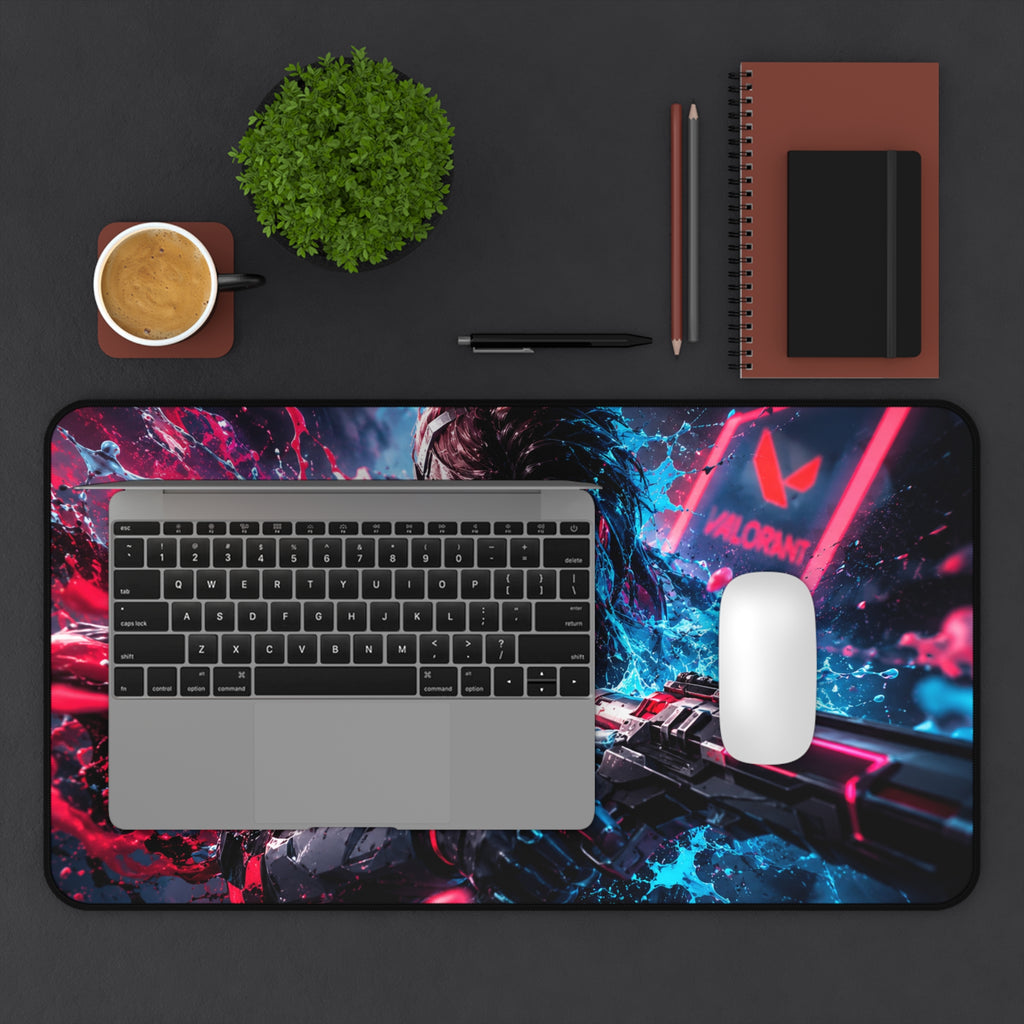 Valorant Gaming Mouse Pad - Futuristic Warrior Desk Mat