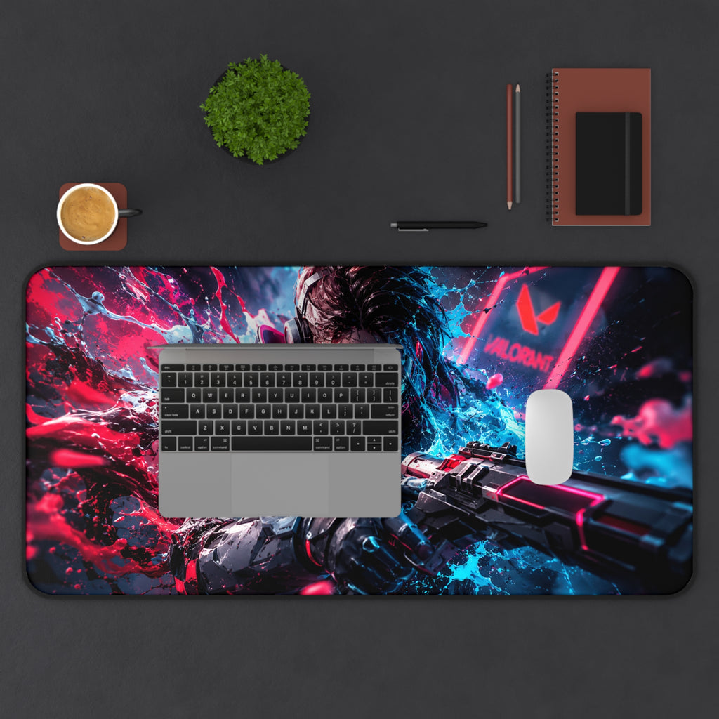 Valorant Gaming Mouse Pad - Futuristic Warrior Desk Mat