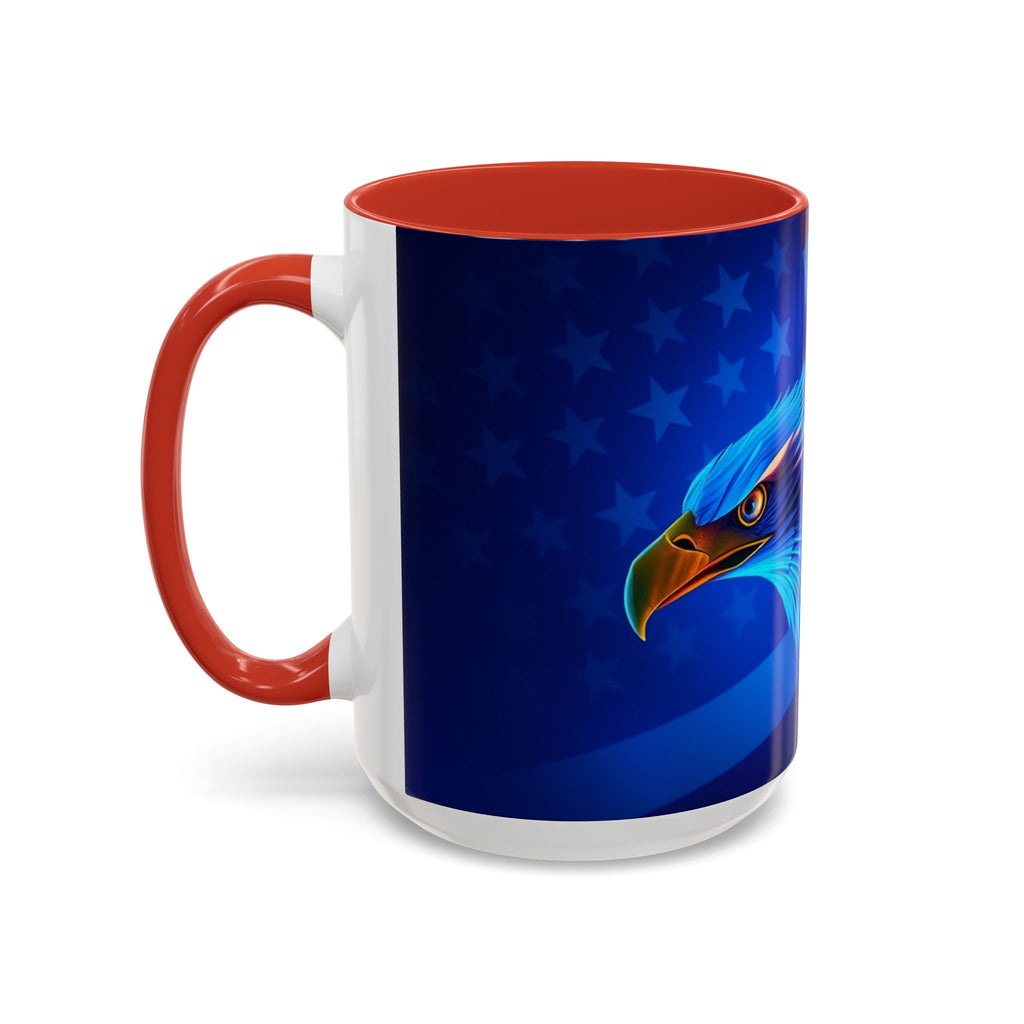 Patriotic Eagle & Flag Coffee Mug, American Coffee Tea Cup, American Kitchen Decor