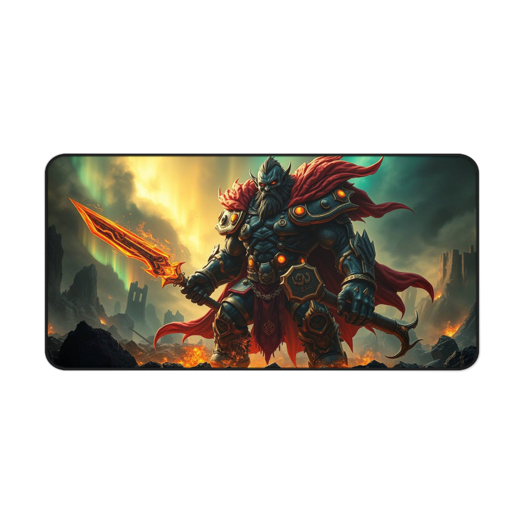 Epic Warrior Desk Mat Aethron, Non-Slip Neoprene Gaming & Work Surface with Vibrant Colors
