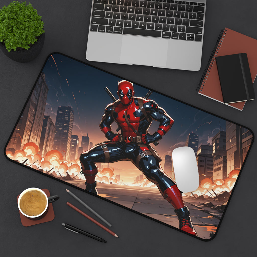 Deadpool Desk Mat, Gaming Mouse Pad, Superhero Playmat with Vibrant Print