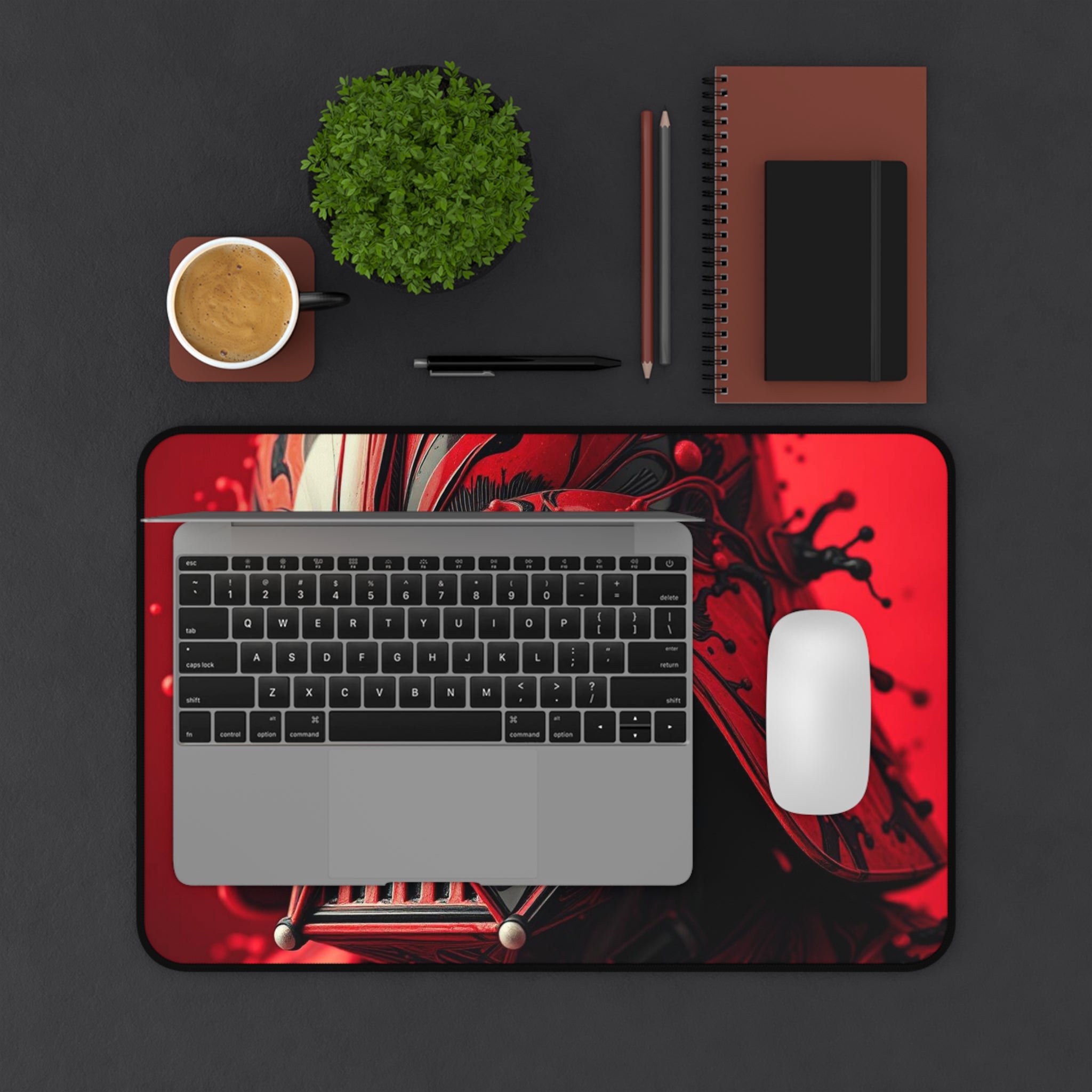 Red Darth Vader Helmet Mouse Pad — Dark Sith Gaming Desk Mat