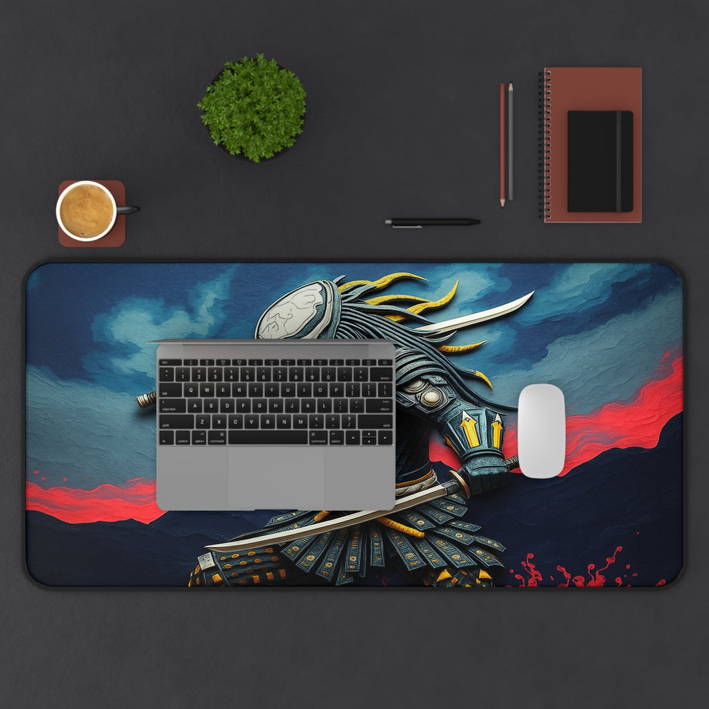 Samurai-style Predator Desk Mat, Premium Gaming Mouse Pad
