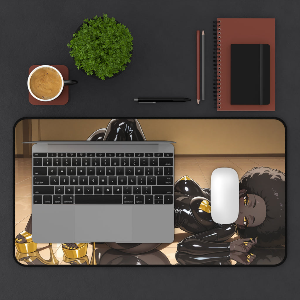 Anime Waifu Desk Mat Gaming Mouse Pad, Non-Slip Neoprene Desk Pad Gift for Gamers & Otaku Fans