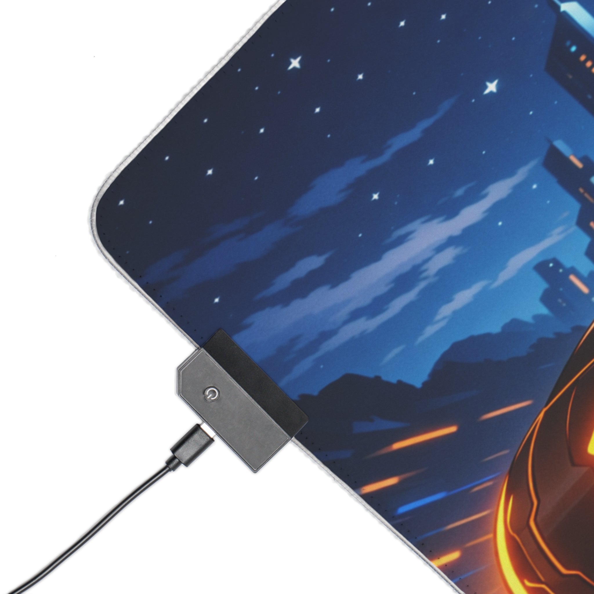 RGB LED Tron Anime Desk Mat, Gaming Mouse Pad